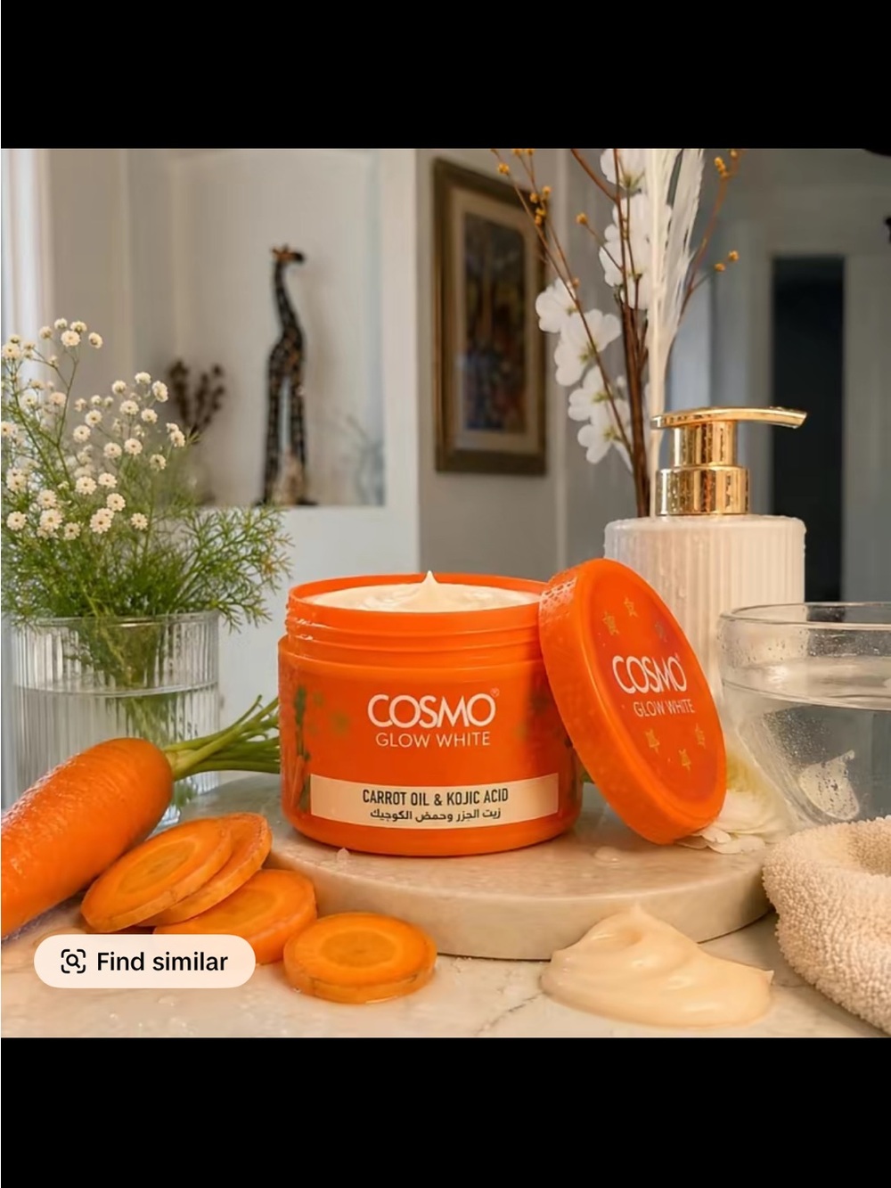 Glow White Carrot Oil & Kojic Acid Skin Cream - Orange